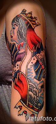 fotó tetoválás játékkártya királynő kelt 2017.10.21. №023 - tetoválás kártya királynő