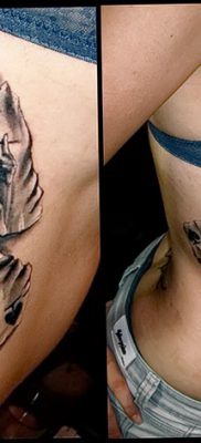 fotó tetoválás játékkártya királynő kelt 2017.10.21. №015 - tetoválás kártya királynő