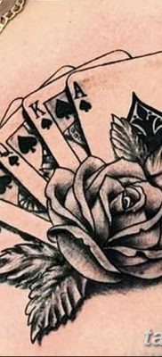 fotó tetoválás játékkártya királynő kelt 2017.10.21. №013 - tetoválás kártya királynő