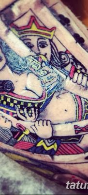 fotó tetoválás játékkártya királynő kelt 2017.10.21. №009 - tetoválás kártya királynő