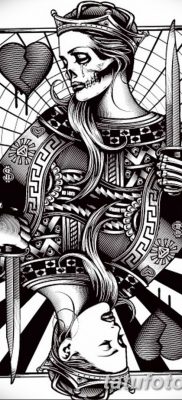 fotó tetoválás kártya királynő kelt 2017.10.21. №008 - tetoválás kártya királynő