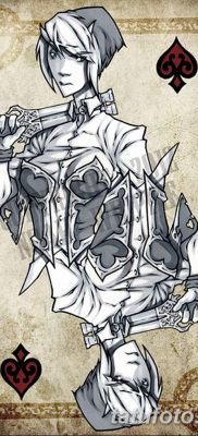 fotó tetoválás kártya királynő kelt 2017.10.21. №007 - tetoválás kártya királynő