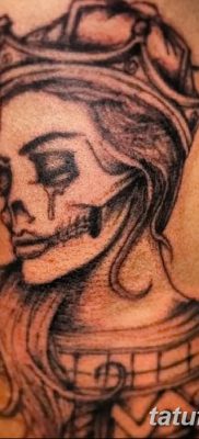 fotó tetoválás játékkártya királynő kelt 2017.10.21. №002 - tetoválás kártya királynő