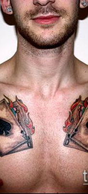 fotó tetováló ász ásóról (tetoválás) (érték) - példa rajz - 064