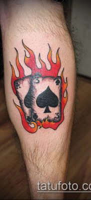 fotó tetováló ász ásóról (tetoválás) (érték) - példa rajz - 059