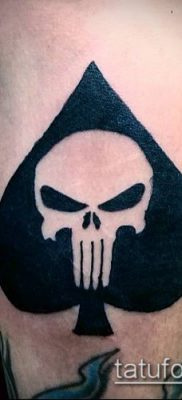 fotó tetováló ász ásóról (tetoválás) (érték) - példa rajz - 056