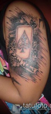fotó tetováló ász ásóról (tetoválás) (érték) - példa rajz - 054