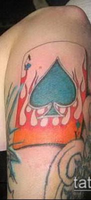 fotó tetováló ász ásóról (tetoválás) (érték) - példa rajz - 052