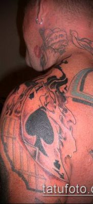 fotó tetováló ász ásóról (tetoválás) (érték) - példa rajz - 051