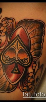 fotó tetováló ász ásóról (tetoválás) (érték) - példa rajz - 049