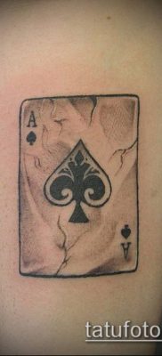 fotó tetováló ász ásóról (tetoválás) (érték) - példa rajz - 044