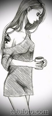 fotó tetováló ász ásóról (tetoválás) (érték) - példa rajz - 039