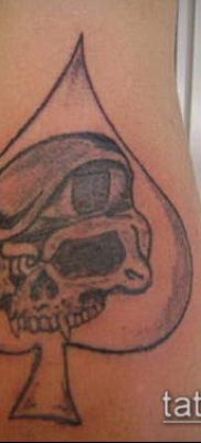 fotó tetováló ász ásóról (tetoválás) (érték) - példa rajz - 038