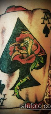 fotó tetováló ász ásóról (tetoválás) (érték) - példa rajz - 033