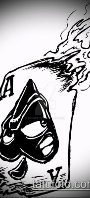 fotó tetoválás ásó ásó (tetoválás) (érték) - példa rajz - 030