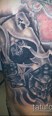 fotó tetováló ász ásóról (tetoválás) (érték) - példa rajz - 028