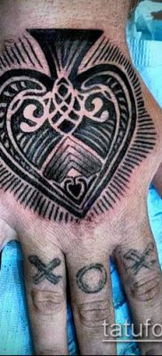 fotó tetováló ász ásóról (tetoválás) (érték) - példa rajz - 026