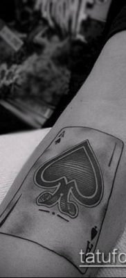 fotó tetováló ász ásóról (tetoválás) (érték) - példa rajz - 023