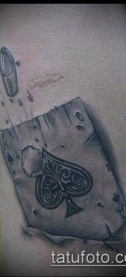 fotó tetováló ász ásóról (tetoválás) (érték) - példa rajz - 013