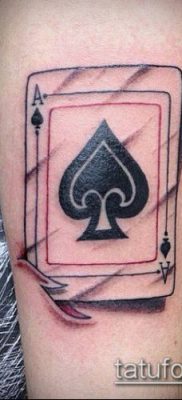 fotó tetováló ász ásóról (tetoválás) (érték) - példa rajz - 012