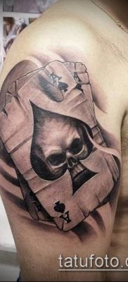 fotó tetováló ász ásóról (tetoválás) (érték) - példa rajz - 009