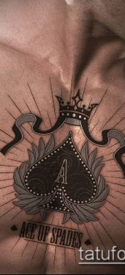fotó tetováló ász ásóról (tetoválás) (érték) - példa rajz - 002