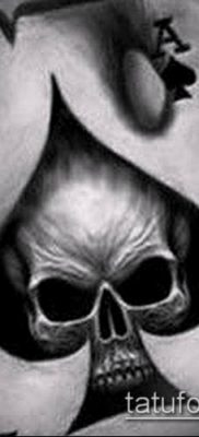 fotó tetováló ász ásóról (tetoválás) (érték) - példa rajz - 001