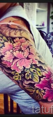 Wert Pfingstrose Tattoos für Mädchen - Foto Beispiel der Tätowierung 15052016 2