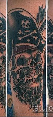 fotó egy kalóz tetoválásról (jelentése) - példa egy érdekes tetoválási rajzra - 056