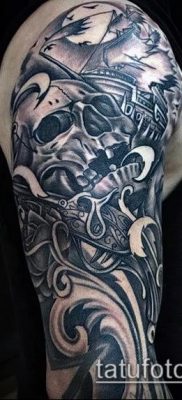 fotó egy kalóz tetoválásról (jelentése) - példa egy érdekes tetoválási rajzra - 050