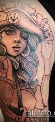 fotó egy kalóz tetoválásról (jelentése) - példa egy érdekes tetoválási rajzra - 045