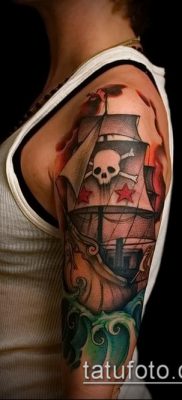 fotó egy kalóz tetoválásról (jelentése) - példa egy érdekes tetoválási rajzra - 043