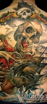 fotó egy kalóz tetoválásról (jelentése) - példa egy érdekes tetoválási rajzra - 042