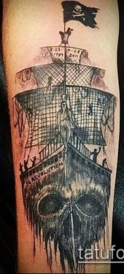 fotó egy kalóz tetoválásról (jelentése) - példa egy érdekes tetoválási rajzra - 035