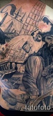 fotó egy kalóz tetoválásról (jelentése) - példa egy érdekes tetoválási rajzra - 033