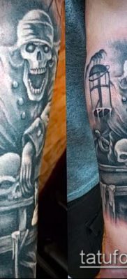 fotó egy kalóz tetoválásról (jelentése) - példa egy érdekes tetoválási rajzra - 028