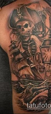 fotó egy kalóz tetoválásról (jelentése) - példa egy érdekes tetoválási rajzra - 027