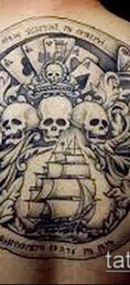 fotó egy kalóz tetoválásról (jelentése) - példa egy érdekes tetoválásrajzra - 024