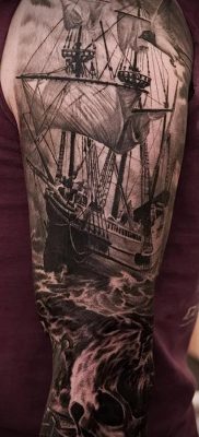 fotó egy kalóz tetoválásról (jelentése) - példa egy érdekes tetoválási rajzra - 010