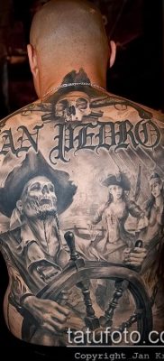 fotó egy kalóz tetoválásról (jelentése) - példa egy érdekes tetoválási rajzra - 009
