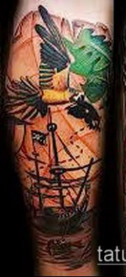 fotó egy kalóz tetoválásról (jelentése) - példa egy érdekes tetoválási rajzra - 001