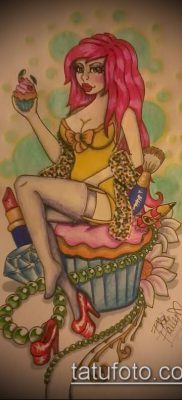 fotó egy tetoválásról PIE (Body tattoo cake) (érték) - példa rajz - 044