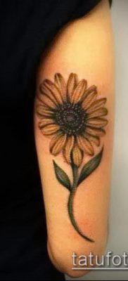 napraforgó tetoválás fotó (jelentése) - példa egy érdekes tetoválási tervre - 072