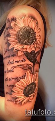 napraforgó tetoválás fotó (jelentése) - példa egy érdekes tetoválási rajzra - 031