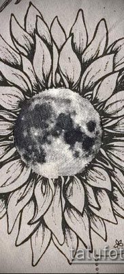napraforgó tetoválás fotó (jelentése) - példa egy érdekes tetoválási rajzra - 030