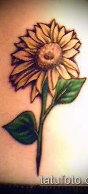 napraforgó tetoválás fotó (jelentése) - példa egy érdekes tetoválási rajzra - 022