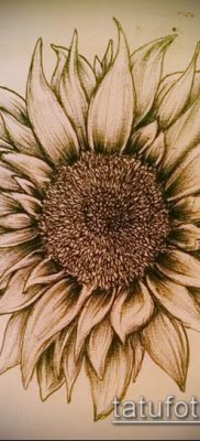 napraforgó tetoválás fotó (jelentése) - példa egy érdekes tetoválási tervre - 004