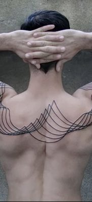 fotó tetoválás egyenes vonal (szalag) kelt 2017.08.11. №131 - Egyenes vonalú tetoválás