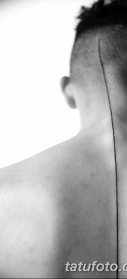 fotó tetoválás egyenes vonal (szalag) kelt 2017.08.11. №144 - Egyenes vonalú tetoválás