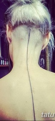 fotó tetoválás egyenes vonal (szalag) kelt 2017.08.11. №173 - Egyenes vonalú tetoválás
